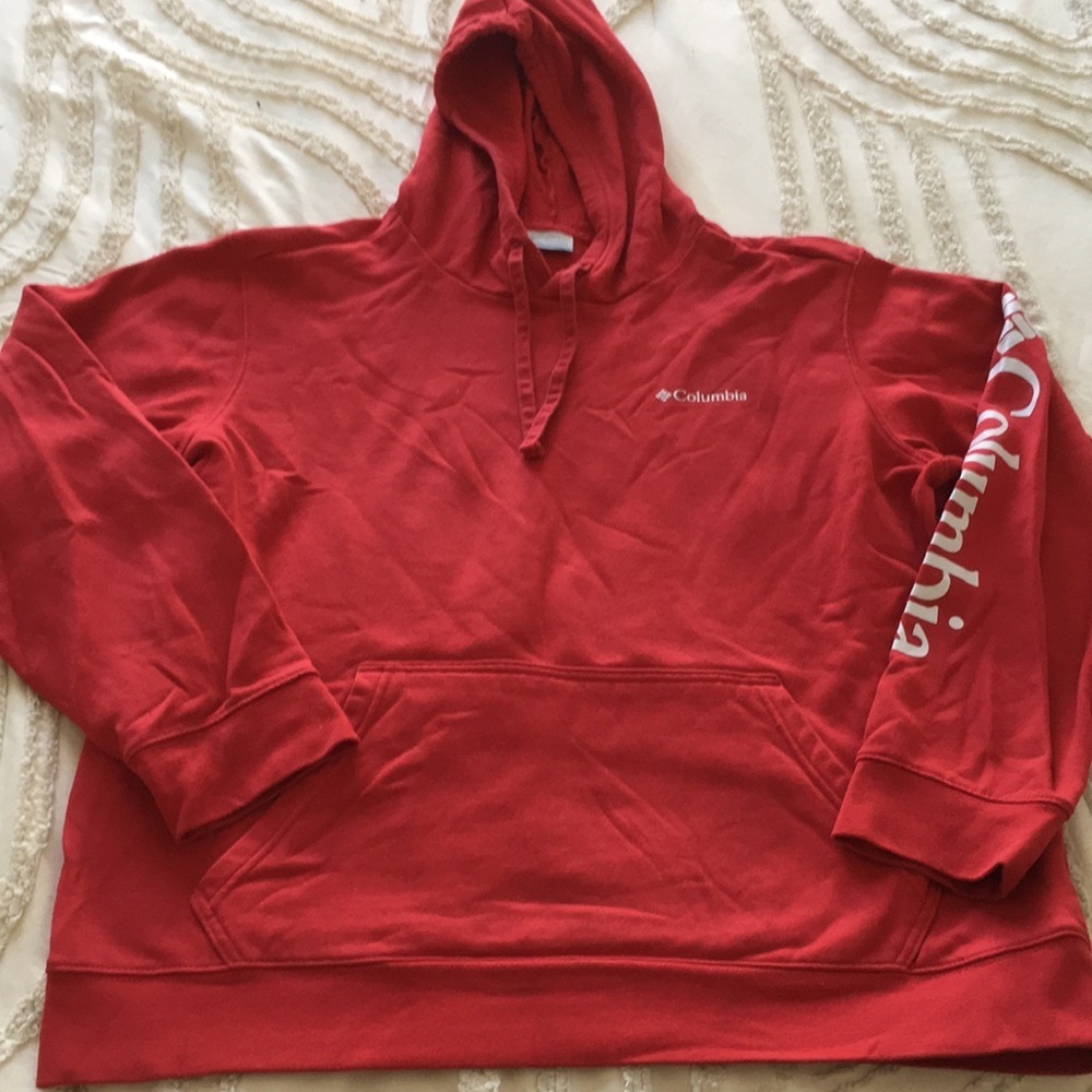 Columbia Bright Red Logo Crewneck L